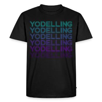 Yodel-Rétro - T-shirt Premium bio Homme - noir - Devant - Nico (187cm)