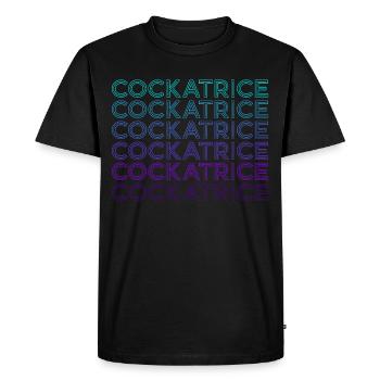 Récif corallien Rétro - T-shirt Premium bio Homme - noir - Devant - Nico (187cm)
