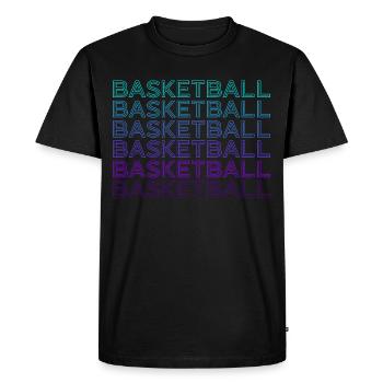 Basketball Player Team Coach Coach Retro - Men's Premium Organic T-Shirt - black - Front - Nico (187cm)