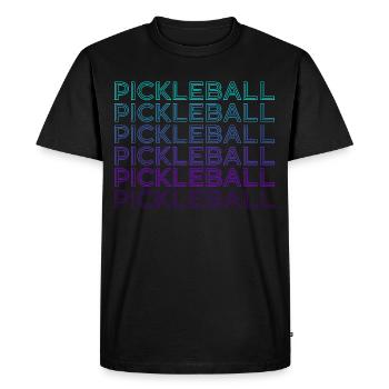 Pickleball Joueur Entraîneur d’équipe Entraîneur Retro - T-shirt Premium bio Homme - noir - Devant - Nico (187cm)