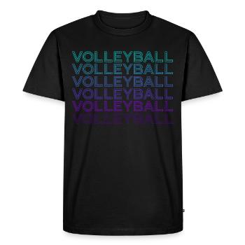 Volleyball player Team manager Coach Retr - Men's Premium Organic T-Shirt - black - Front - Nico (187cm)