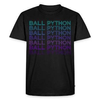 Ball Python Snake Retro - Men's Premium Organic T-Shirt - black - Front - Nico (187cm)