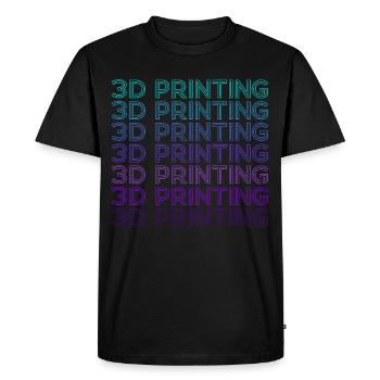 3D Printing 3D Printer Machine Retro - Men's Premium Organic T-Shirt - black - Front - Nico (187cm)