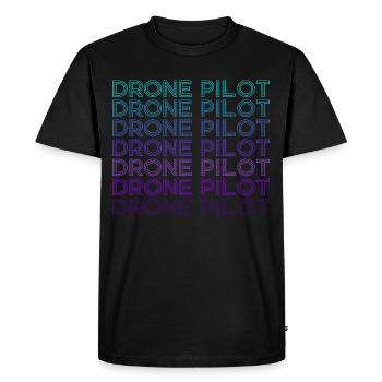 Drone Pilot Quadcopter RC Retro - Men's Premium Organic T-Shirt - black - Front - Nico (187cm)