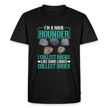Je suis un Rockhounder, je collectionne la géologie des roches - T-shirt Premium bio Homme - noir - Devant - Nico (187cm)