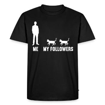 Me and my followers cat pussy kitten cats - Men's Premium Organic T-Shirt - black - Front - Nico (187cm)