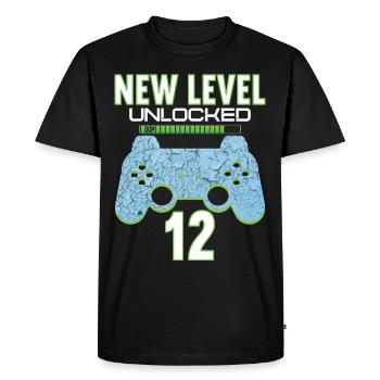 12 ans 12 tenues d’anniversaire Gamer Gaming - T-shirt Premium bio Homme - noir - Devant - Nico (187cm)