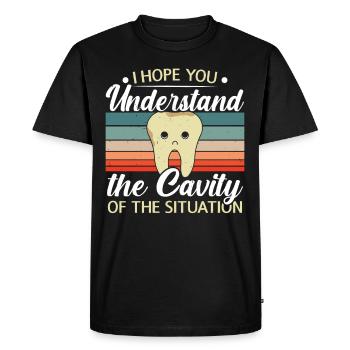 J’espère que vous comprenez la gravité de la situation - T-shirt Premium bio Homme - noir - Devant - Nico (187cm)
