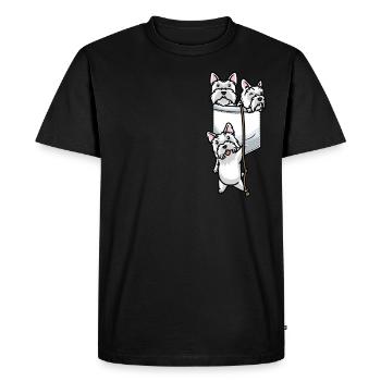 West Highland White Terrier Chien Westie - T-shirt Premium bio Homme - noir - Devant - Nico (187cm)
