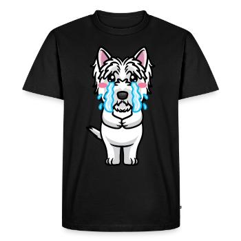 West Highland White Terrier Chien Westie - T-shirt Premium bio Homme - noir - Devant - Nico (187cm)