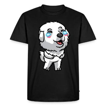 Chien de montagne pyrénéen riant - T-shirt Premium bio Homme - noir - Devant - Nico (187cm)