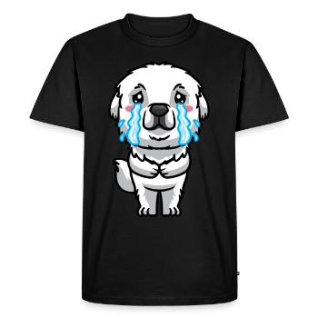 Chien de montagne des Pyrénées Pleurs tristes - T-shirt Premium bio Homme - noir - Devant - Nico (187cm)