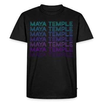 Mayan Temple Ancient Mayan Pyramid Aztecs Retro - Men's Premium Organic T-Shirt - black - Front - Nico (187cm)