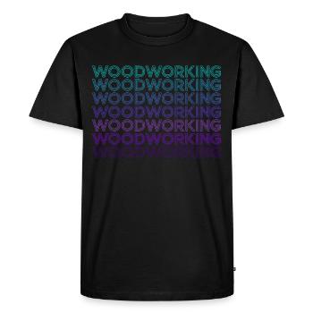 Woodworking Carpentry Retro Carpentry - Men's Premium Organic T-Shirt - black - Front - Nico (187cm)
