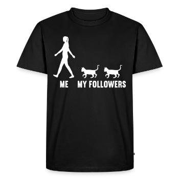 Me and my followers cat pussy kitten cats - Men's Premium Organic T-Shirt - black - Front - Nico (187cm)