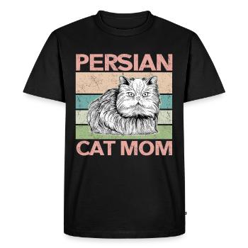 Chat persan chat maman | Cadeau de propriétaire de chat - T-shirt Premium bio Homme - noir - Devant - Nico (187cm)
