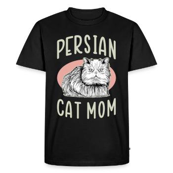 Chat persan maman chat propriétaire cadeau - T-shirt Premium bio Homme - noir - Devant - Nico (187cm)