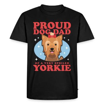 Yorkie Dad Yorkshire Terrier Dog Cadeau - T-shirt Premium bio Homme - noir - Devant - Nico (187cm)