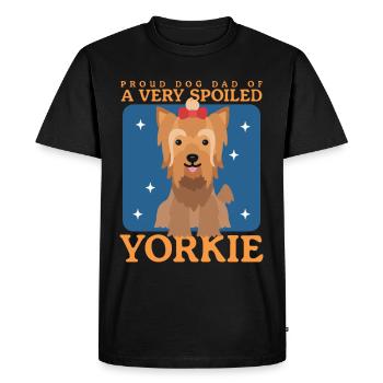 Yorkie Dad Yorkshire Terrier Dog Cadeau - T-shirt Premium bio Homme - noir - Devant - Nico (187cm)