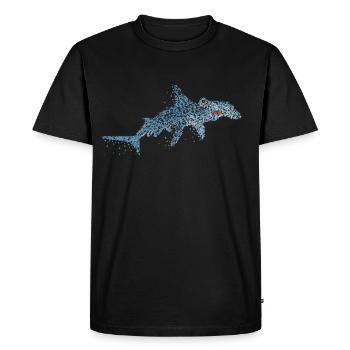 Requin-marteau Requins Baleines Requin Océan - T-shirt Premium bio Homme - noir - Devant - Nico (187cm)