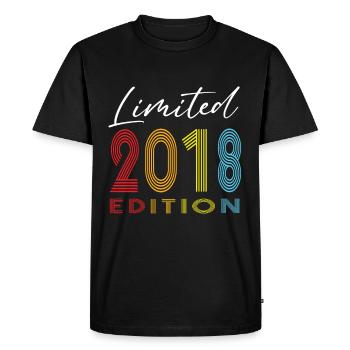 Limited Edition 2018 - Men's Premium Organic T-Shirt - black - Front - Nico (187cm)