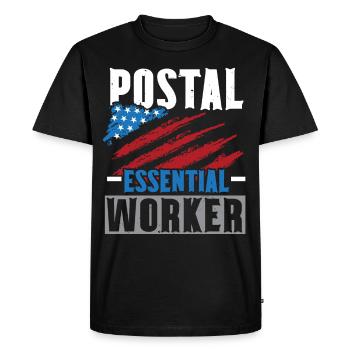 Je suis commis de poste Facteur Facteur Beru - T-shirt Premium bio Homme - noir - Devant - Nico (187cm)