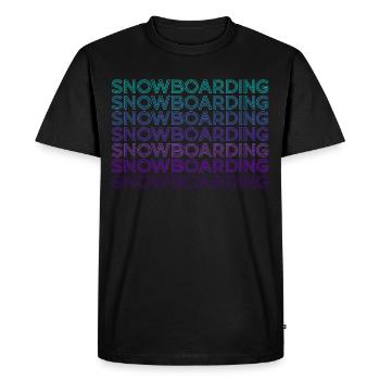 Snowboarding Snowboard Snowboarder Retro - Men's Premium Organic T-Shirt - black - Front - Nico (187cm)