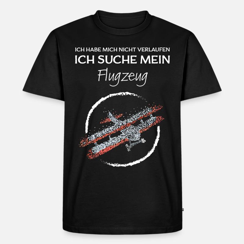 Modellflug Modellflugzeug Doppeldecker - Männer Premium Bio T-Shirt - Schwarz