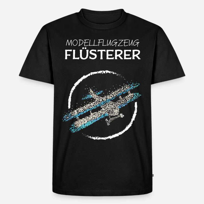 Modellflugzeug Modellflieger Modellbau - Männer Premium Bio T-Shirt - Schwarz