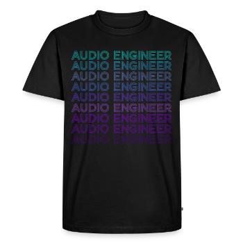Sound Engineer Sound Engineer Retro - Men's Premium Organic T-Shirt - black - Front - Nico (187cm)