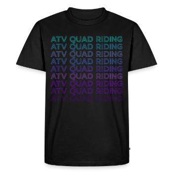 VTT Quad Riding Quad Biker Four Wheeler Retro - T-shirt Premium bio Homme - noir - Devant - Nico (187cm)