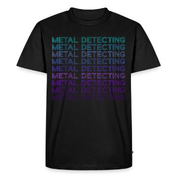Rétro de détection de métaux - T-shirt Premium bio Homme - noir - Devant - Nico (187cm)