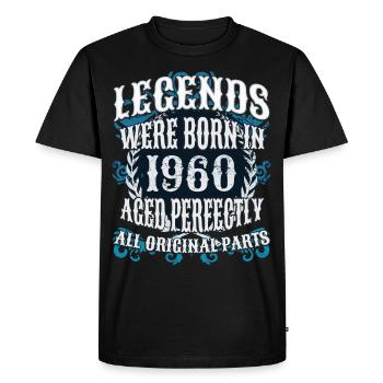 Legends were born in 1960 - Men's Premium Organic T-Shirt - black - Front - Nico (187cm)