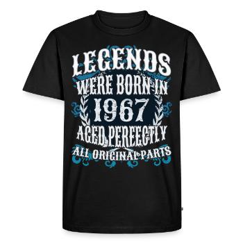 Legenden wurden 1967 geboren - Männer Premium Bio T-Shirt - Schwarz - Vorne - Nico (187cm)