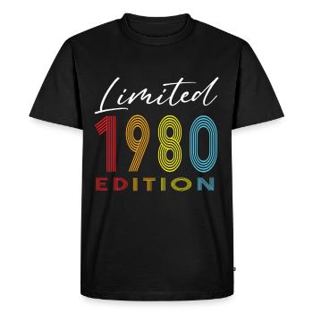 Édition limitée 1980 - T-shirt Premium bio Homme - noir - Devant - Nico (187cm)