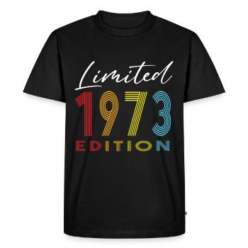 Limited Edition 1973 - Men's Premium Organic T-Shirt - black - Front - Nico (187cm)