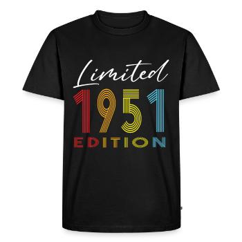Édition limitée 1951 - T-shirt Premium bio Homme - noir - Devant - Nico (187cm)