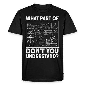 Quelle partie de n’avez-vous pas compris les mathématiques - T-shirt Premium bio Homme - noir - Devant - Nico (187cm)