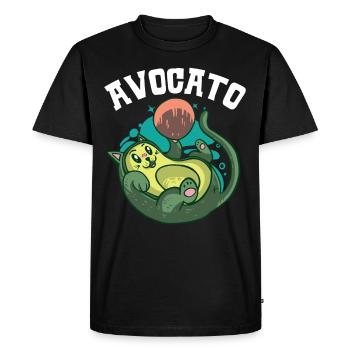 Avocato Avocat Lover Guac Guacamole Keto Ka - T-shirt Premium bio Homme - noir - Devant - Nico (187cm)