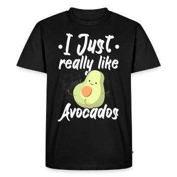 J’aime beaucoup les avocats Guac Guacamole Keto - T-shirt Premium bio Homme - noir - Devant - Nico (187cm)