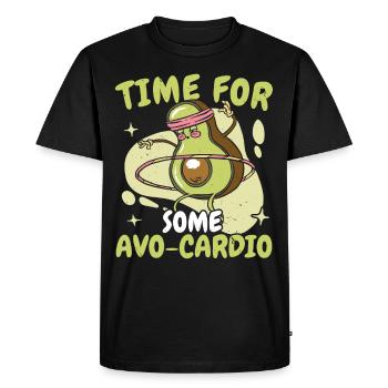Il est temps pour un amateur d’avocat Avo-Cardio Guac K - T-shirt Premium bio Homme - noir - Devant - Nico (187cm)