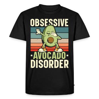 Maladie compulsive de l’avocat Guac Guacamole Keto - T-shirt Premium bio Homme - noir - Devant - Nico (187cm)