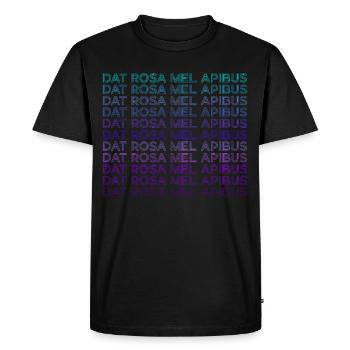Dat Rosa Mel Apibus Emblème Rosicrucien Rétro - T-shirt Premium bio Homme - noir - Devant - Nico (187cm)