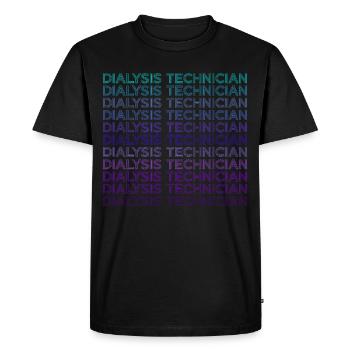 Technicien en dialyse Technicien en dialyse Retro - T-shirt Premium bio Homme - noir - Devant - Nico (187cm)