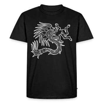 Quetzalcoatl Aztec Maya Serpent à plumes - T-shirt Premium bio Homme - noir - Devant - Nico (187cm)