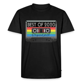 Best Of 2020 Vintage Cassette Retro Birthday - Men's Premium Organic T-Shirt - black - Front - Nico (187cm)