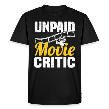 Critique de film Critique de film Long métrage - T-shirt Premium bio Homme - noir - Devant - Nico (187cm)