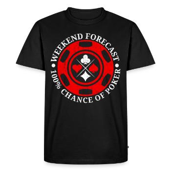 Prédiction du week-end 100% chance au Poker Casino - T-shirt Premium bio Homme - noir - Devant - Nico (187cm)