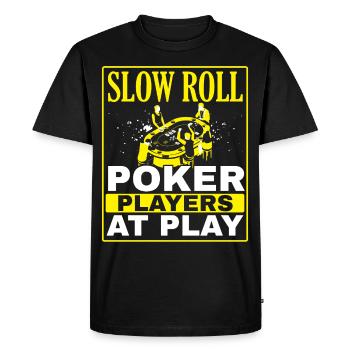Les joueurs de poker qui roulent lentement et qui jouent dans le - T-shirt Premium bio Homme - noir - Devant - Nico (187cm)