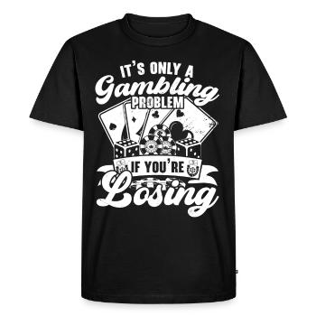C’est juste un problème de jeu quand vous perdez - T-shirt Premium bio Homme - noir - Devant - Nico (187cm)